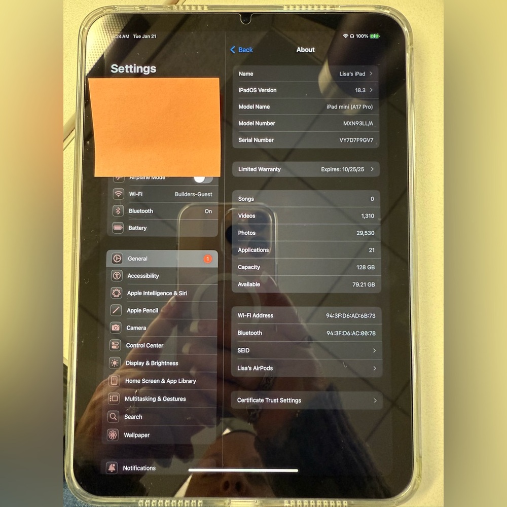 COPY - IPAD MINI 8.3” 128gb purple.